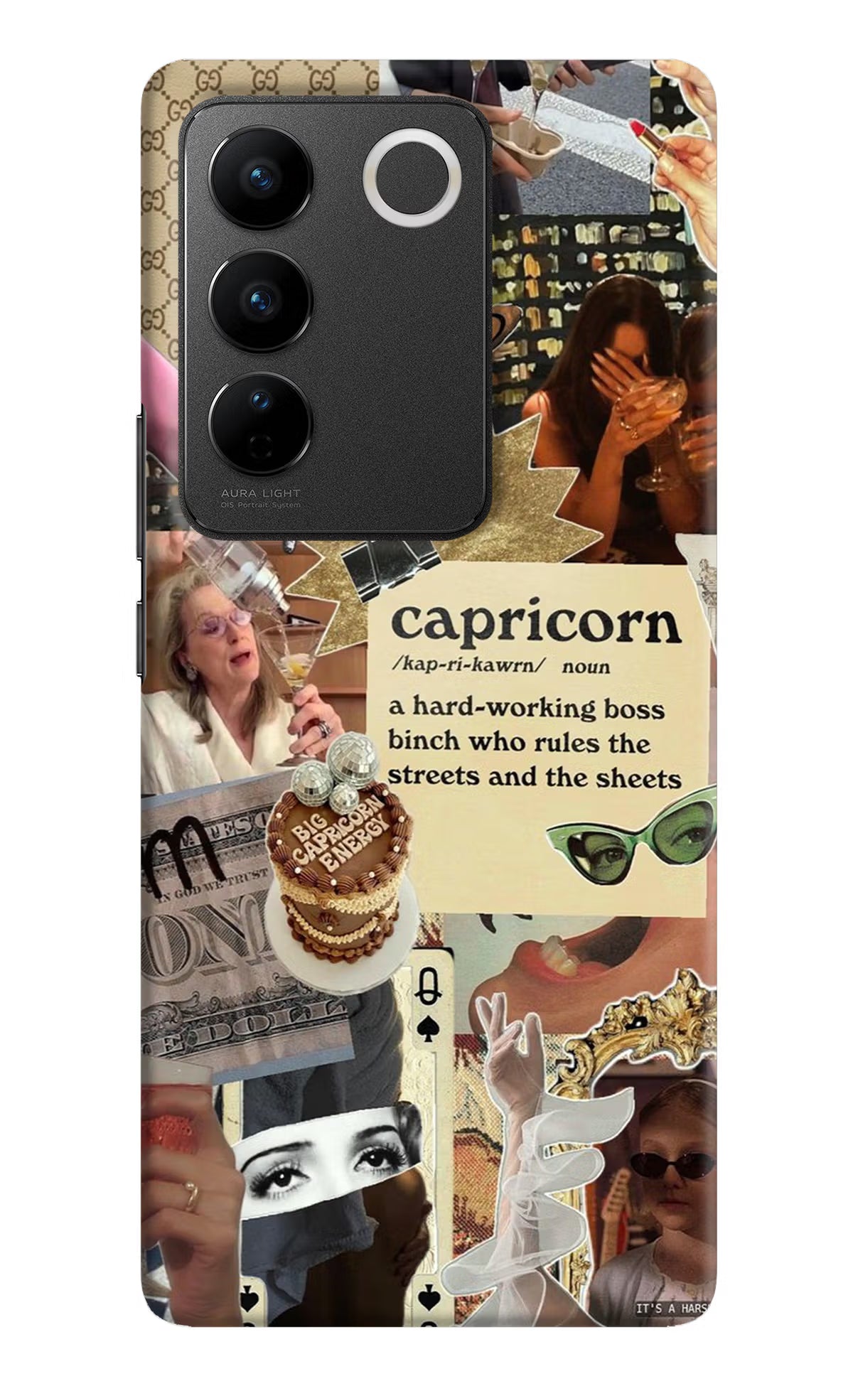 Capricorn Zodiac Vivo V27/V27 Pro Hard Case Back Cover by Casekaro