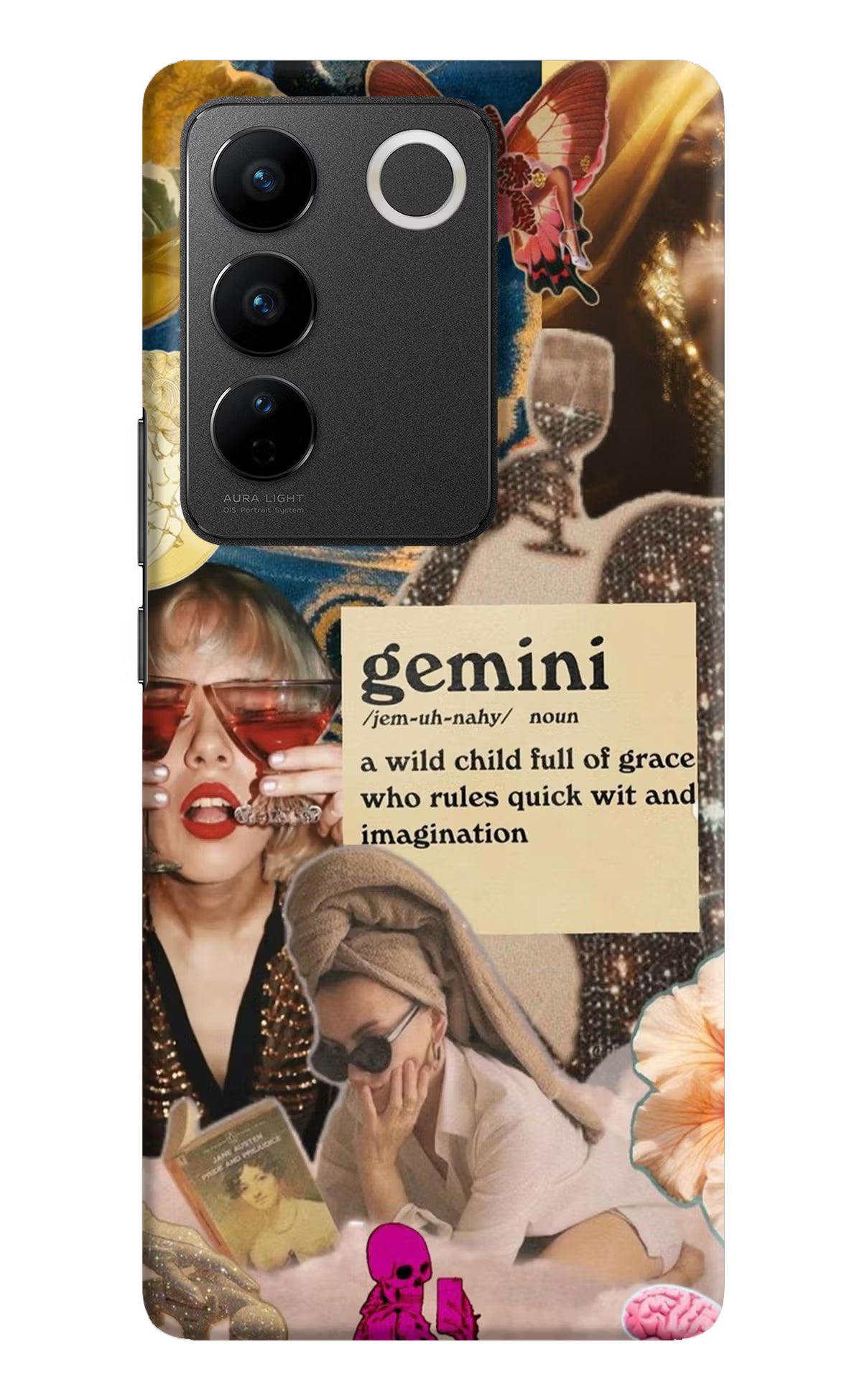 Gemini Zodiac Vivo V27/V27 Pro Hard Case Back Cover by Casekaro