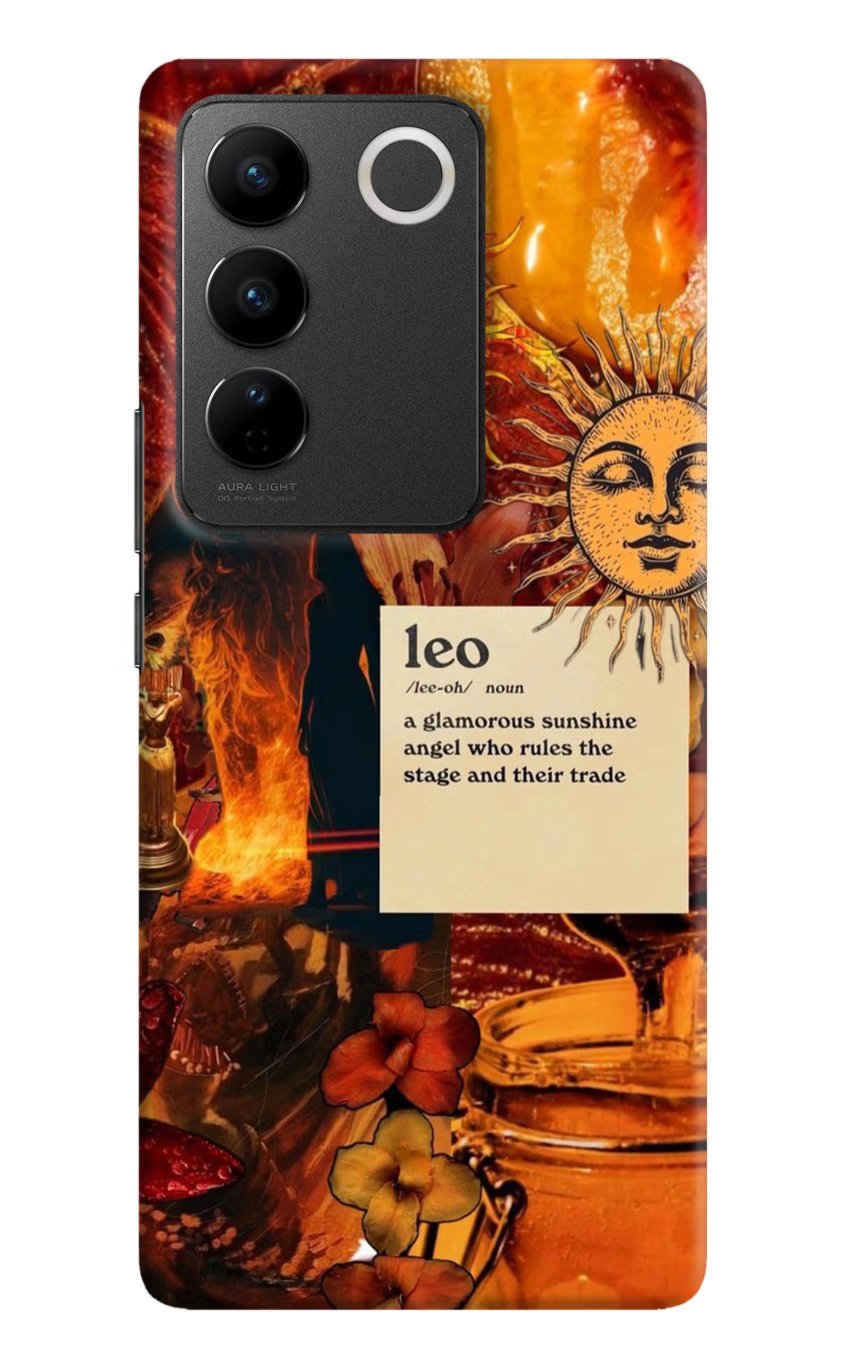 Leo Zodiac Vivo V27/V27 Pro Hard Case Back Cover by Casekaro