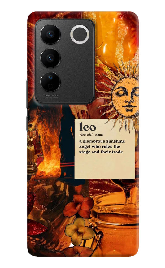 Leo Zodiac Vivo V27/V27 Pro Hard Case Back Cover by Casekaro