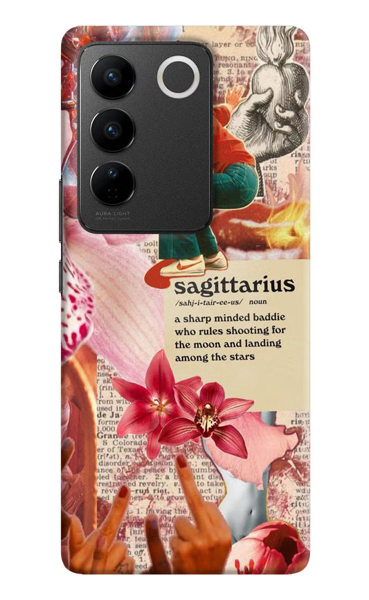 Sagittarius Zodiac Vivo V27/V27 Pro Hard Case Back Cover by Casekaro
