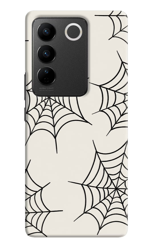 Spider Web Vivo V27/V27 Pro Hard Case Back Cover by Casekaro