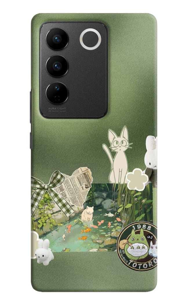 Aesthetic anime Vivo V27/V27 Pro Hard Case Back Cover by Casekaro
