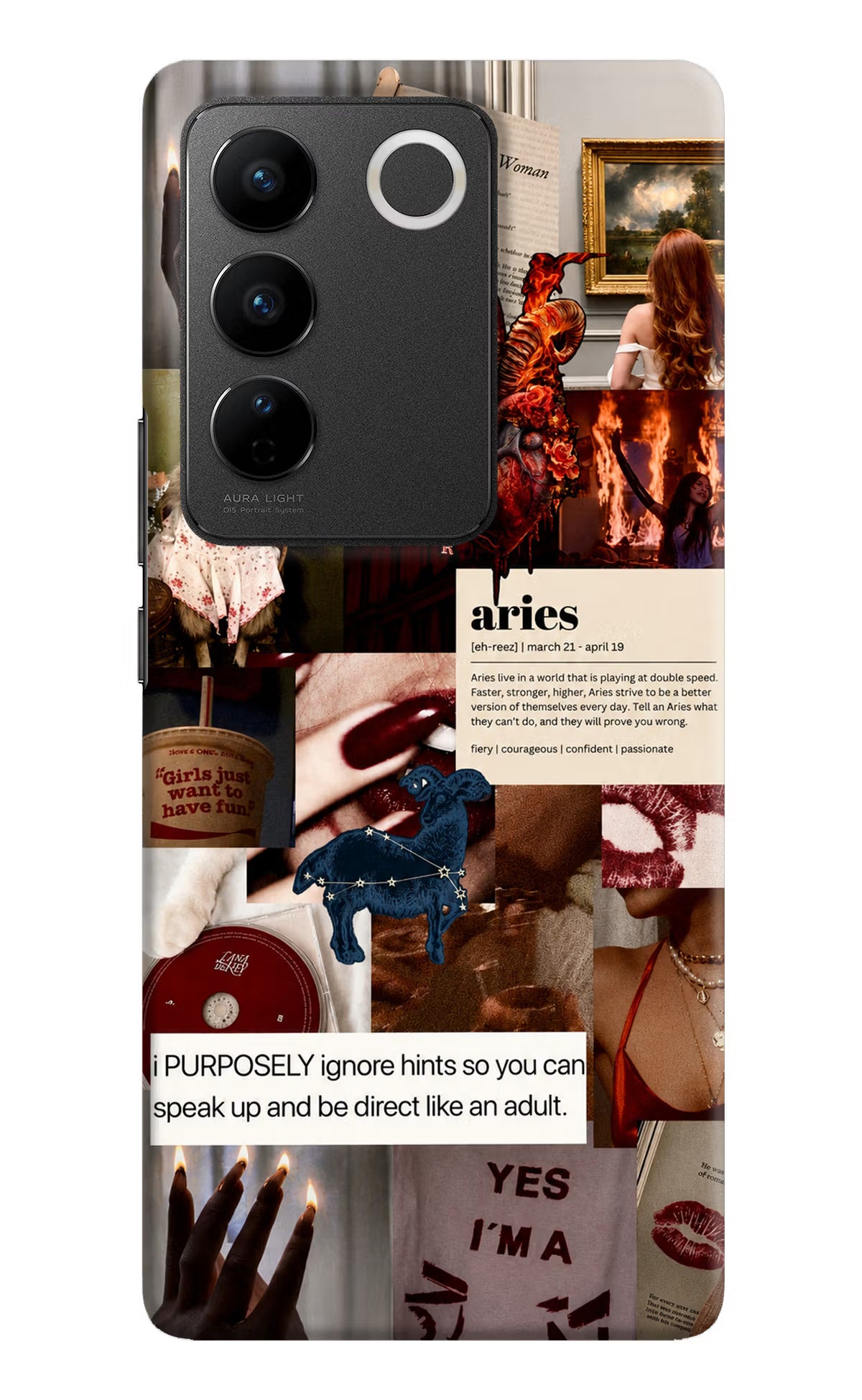 Zodiac Aries Vivo V27/V27 Pro Back Cover