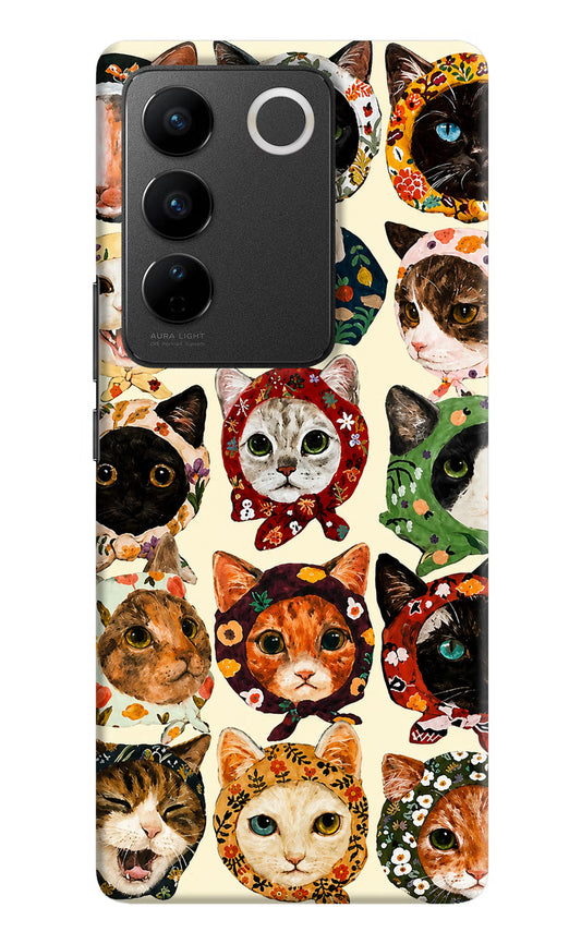 Cool Cat Vivo V27/V27 Pro Hard Case Back Cover by Casekaro