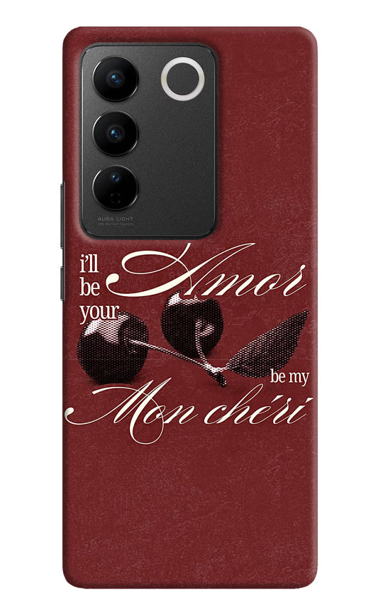 Velvet Cherry Vivo V27/V27 Pro Back Cover