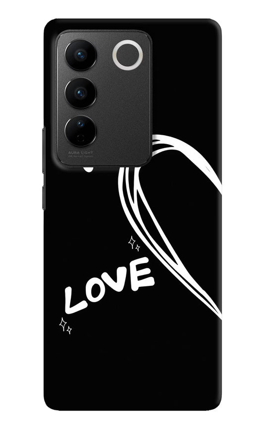 Love Line Vivo V27/V27 Pro Hard Case Back Cover by Casekaro