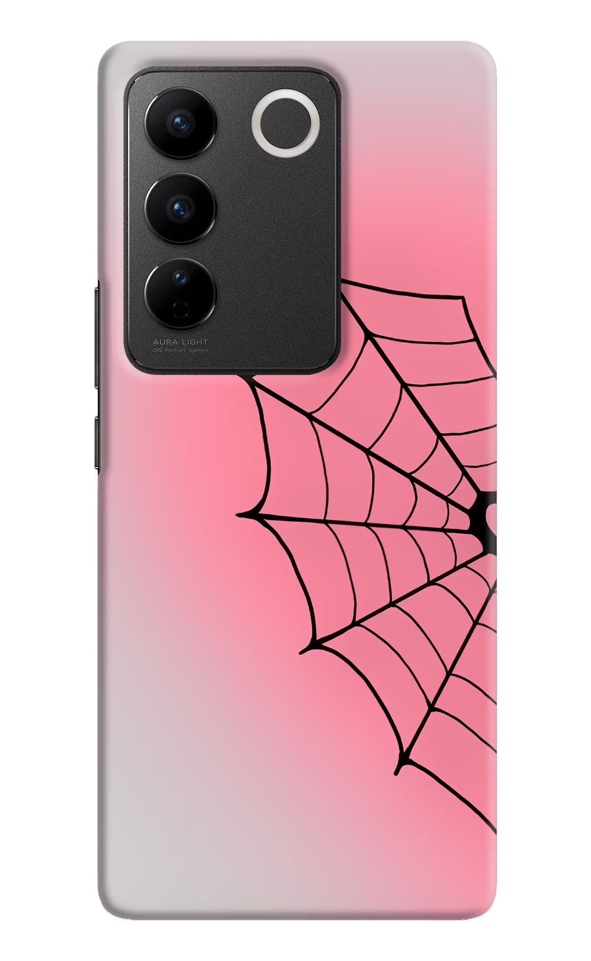 Pink Web Vivo V27/V27 Pro Back Cover