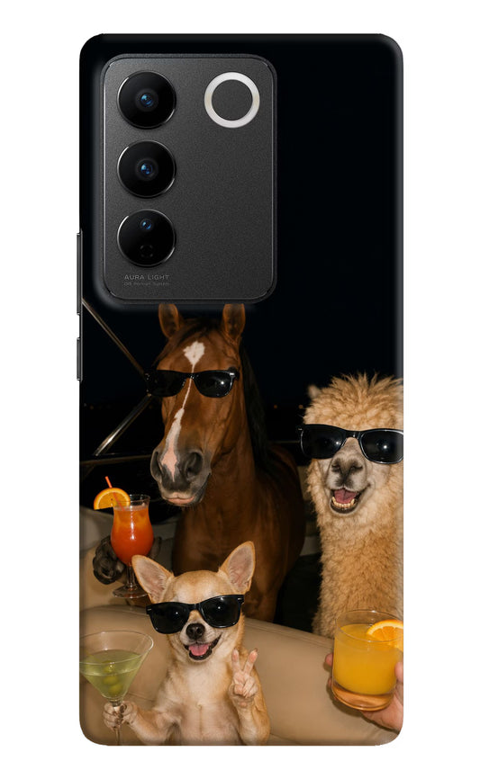 Party Squad Vivo V27/V27 Pro Hard Case Back Cover by Casekaro