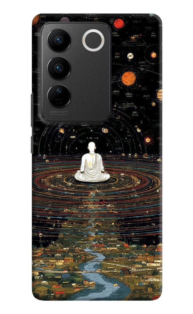 Space Monk Vivo V27/V27 Pro Hard Case Back Cover by Casekaro