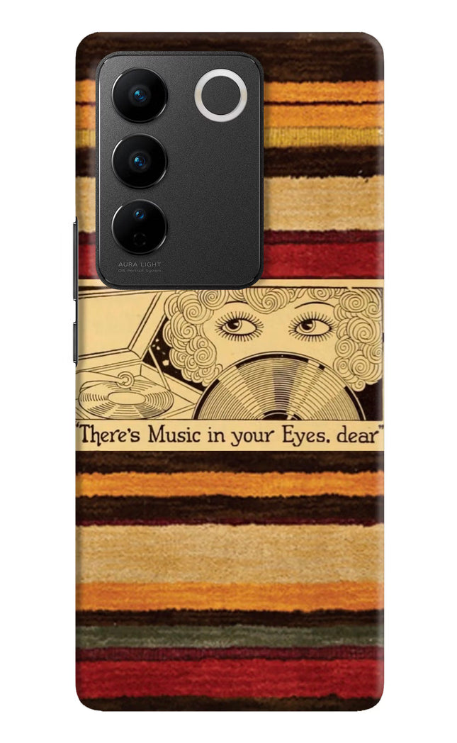 Vinyl Stripes Vivo V27/V27 Pro Hard Case Back Cover by Casekaro