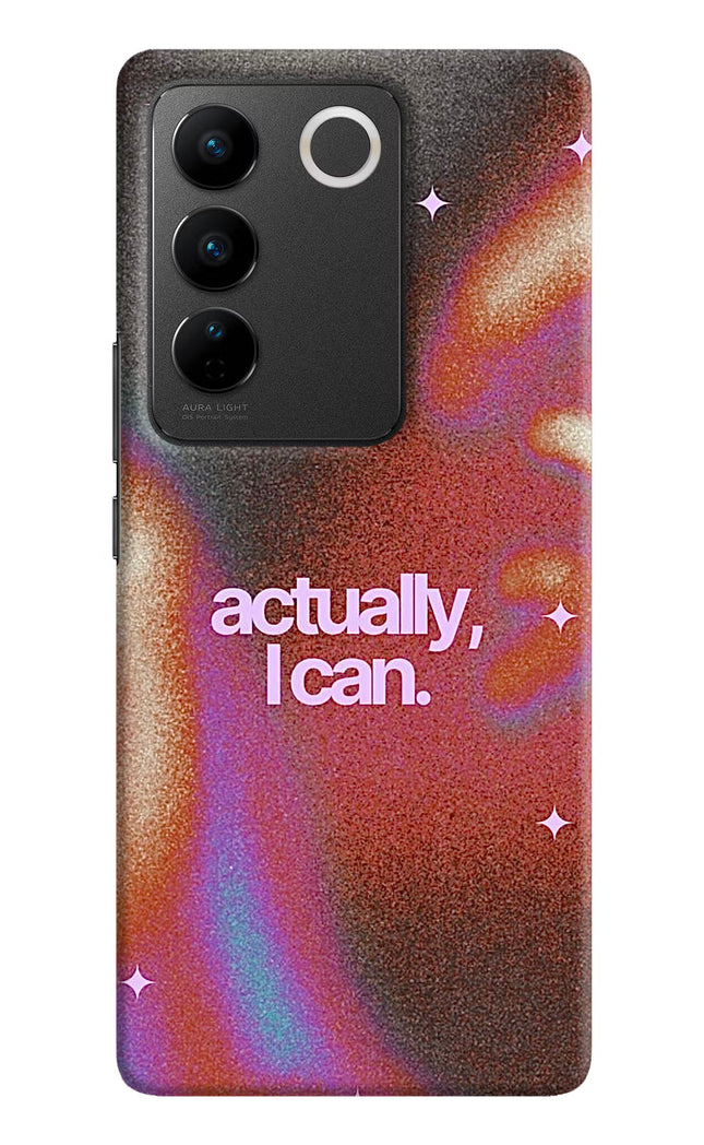 Pink Aura Vivo V27/V27 Pro Hard Case Back Cover by Casekaro