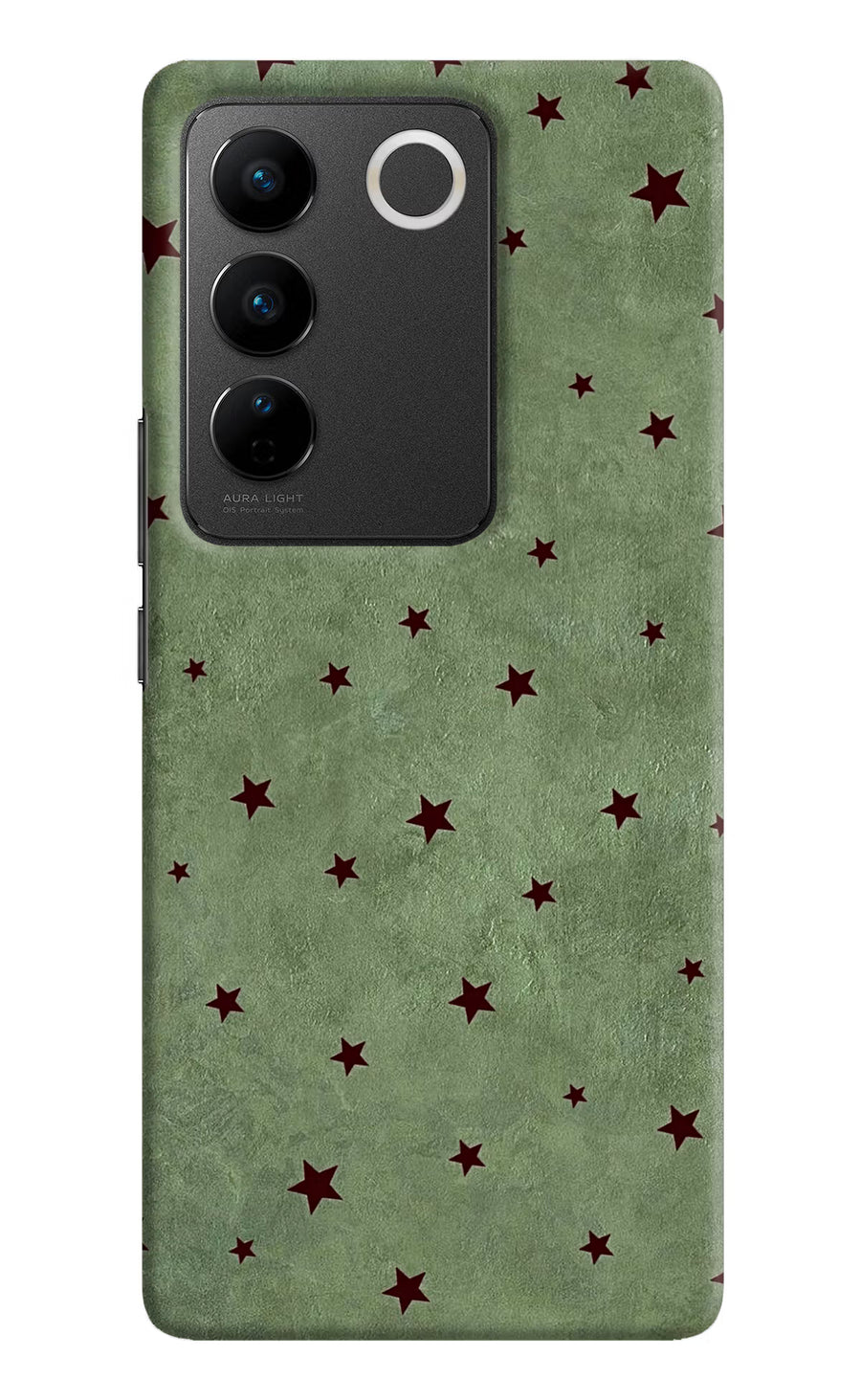 Green Stars Vivo V27/V27 Pro Back Cover, Hard case