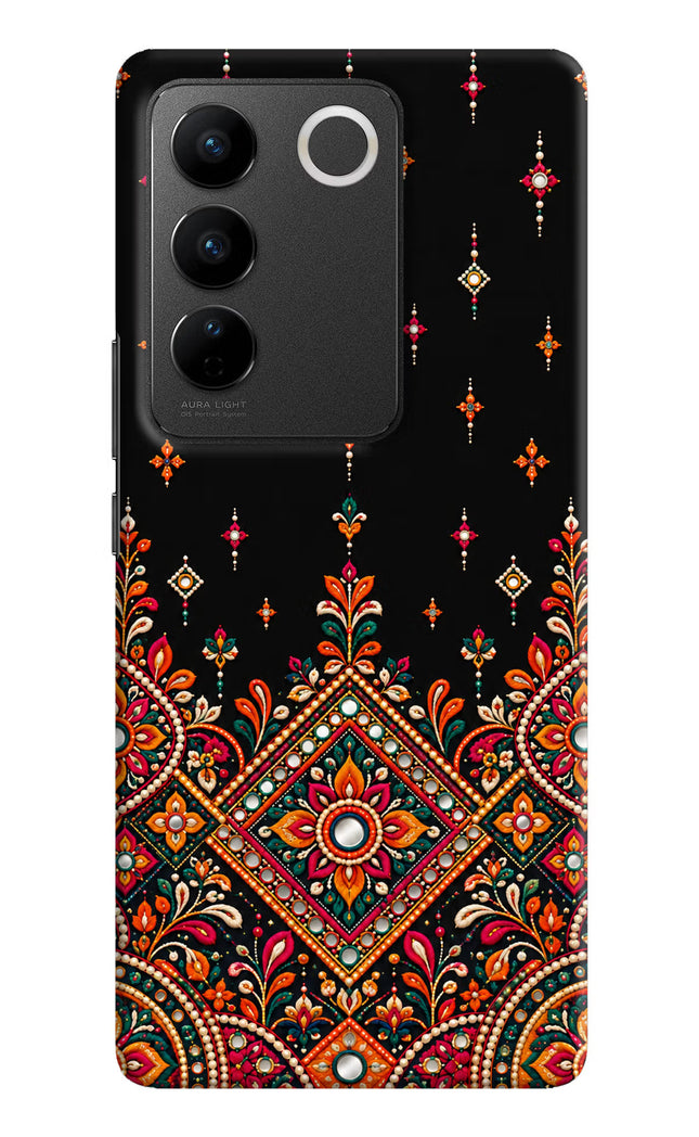 Noir Mehfil Vivo V27/V27 Pro Hard Case Back Cover by Casekaro