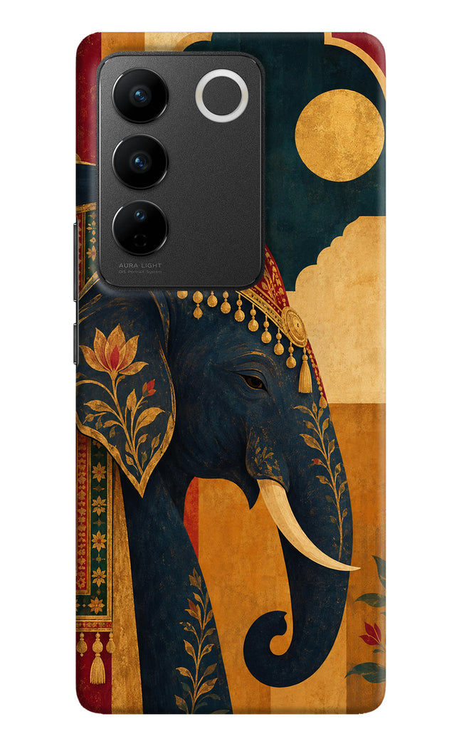 Royal Elephant Vivo V27/V27 Pro Hard Case Back Cover by Casekaro