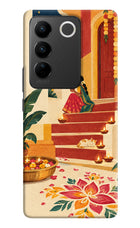 Diwali Rangoli Vivo V27/V27 Pro Hard Case Back Cover by Casekaro