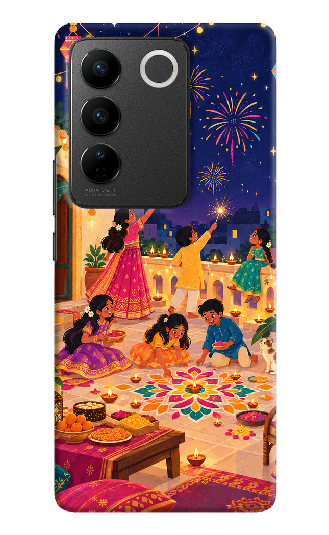Diwali Night Vivo V27/V27 Pro Hard Case Back Cover by Casekaro