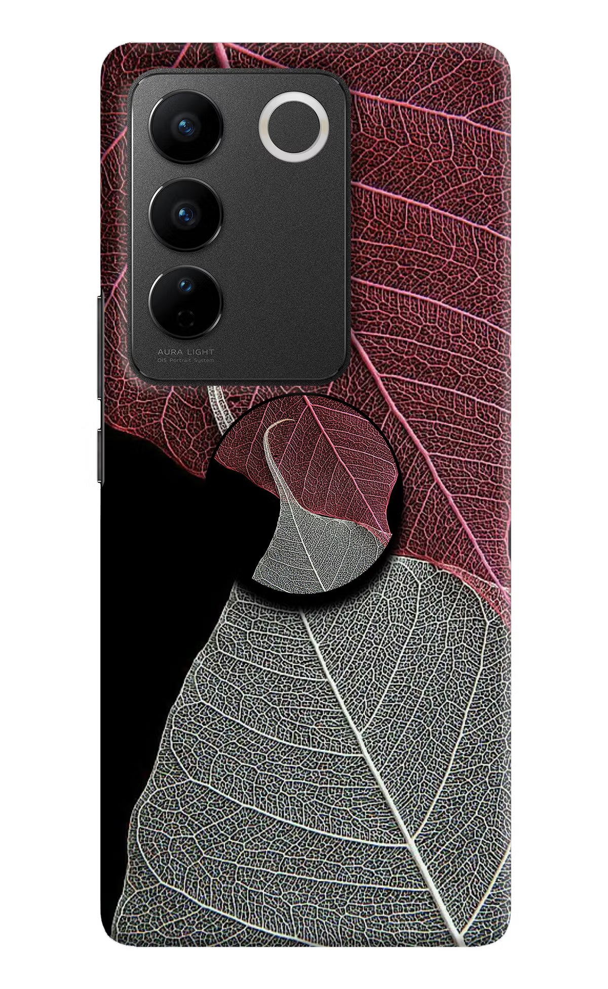 Leaf Pattern Vivo V27/V27 Pro Pop Case by Casekaro