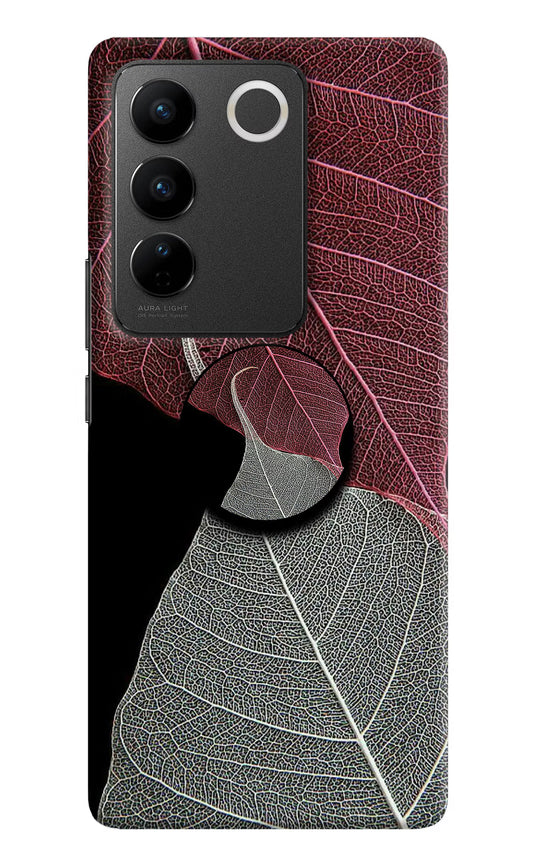 Leaf Pattern Vivo V27/V27 Pro Pop Case by Casekaro
