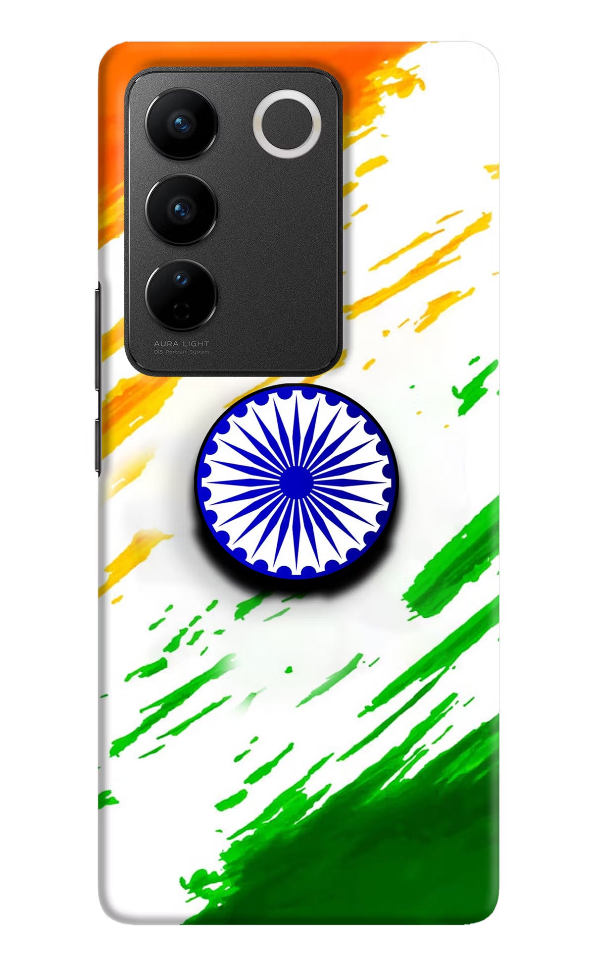 Indian Flag Ashoka Chakra Vivo V27/V27 Pro Pop Case by Casekaro