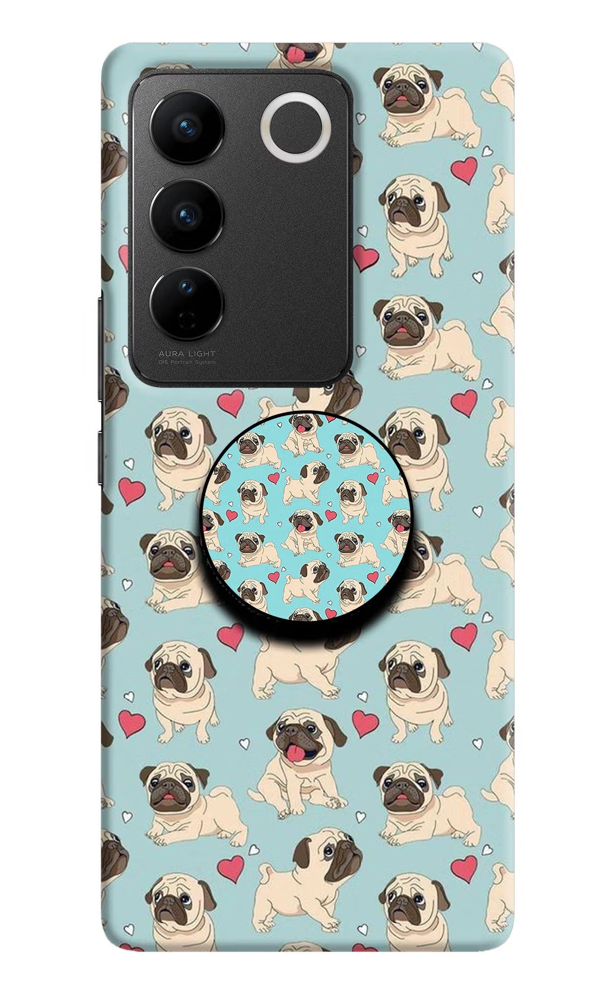 Pug Dog Vivo V27/V27 Pro Pop Case by Casekaro