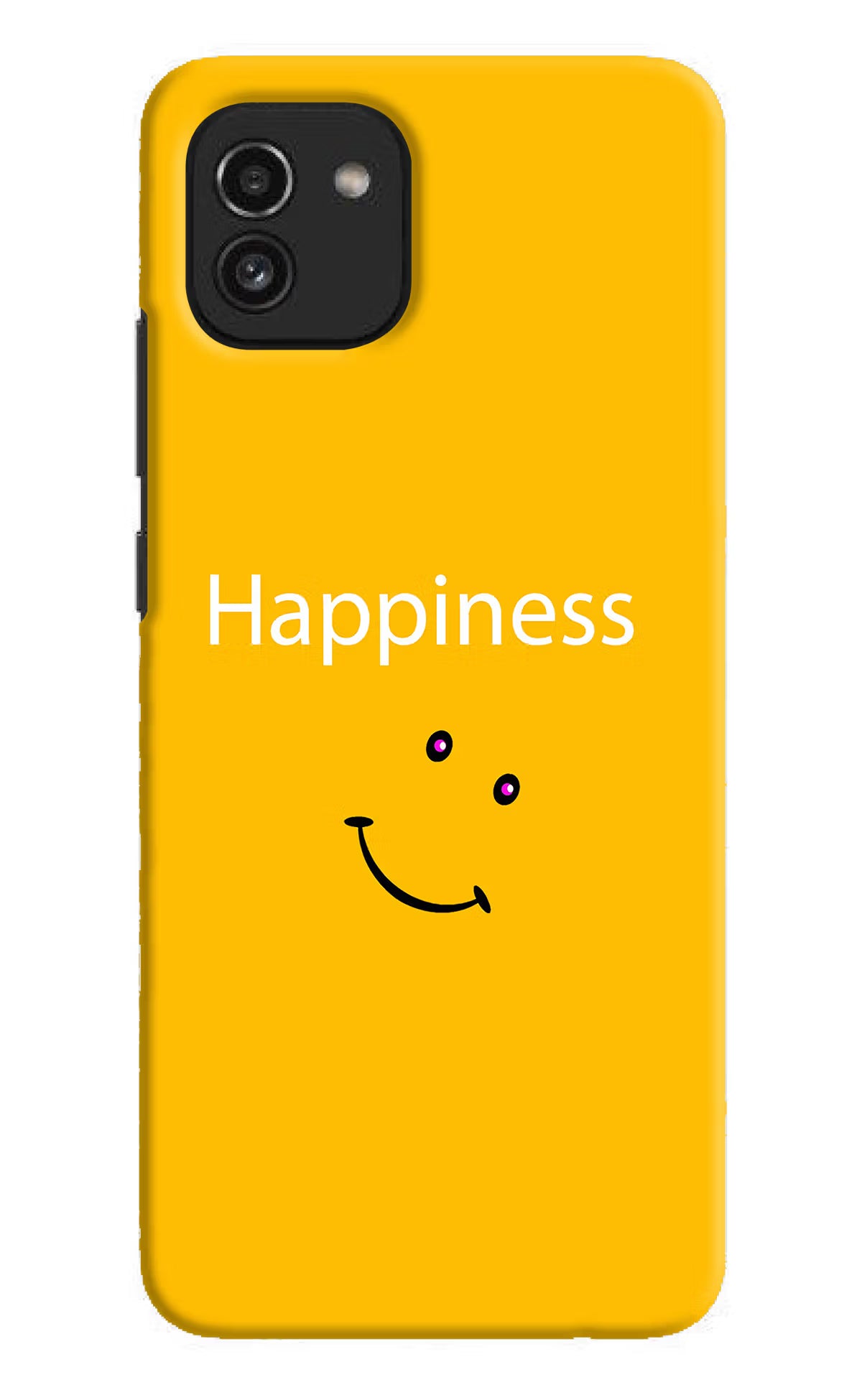 Happiness With Smiley Samsung A03 Hard Case Back Cover by Casekaro