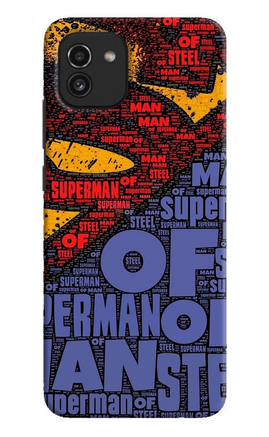 Superman Samsung A03 Hard Case Back Cover by Casekaro