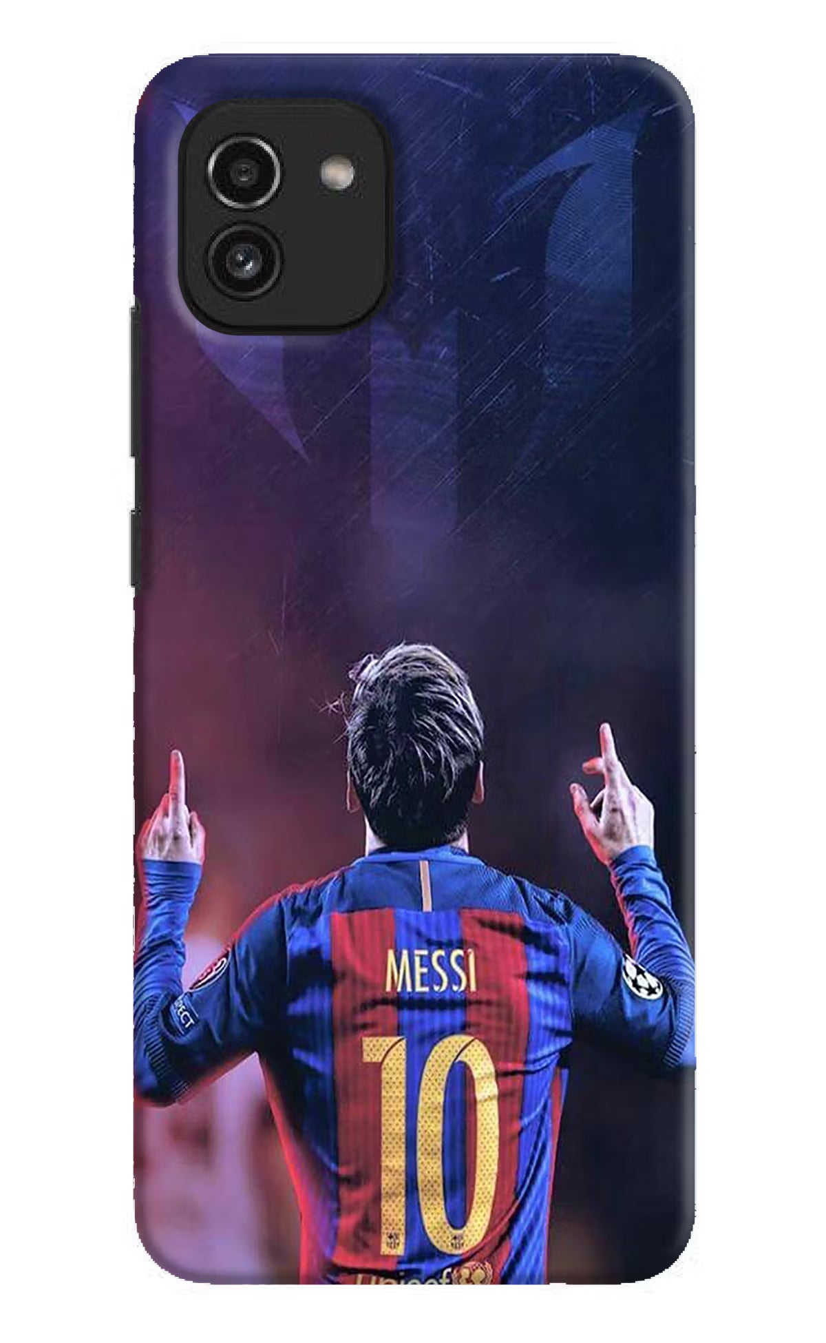 Messi Samsung A03 Hard Case Back Cover by Casekaro