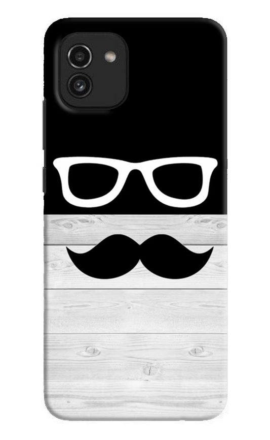 Mustache Samsung A03 Hard Case Back Cover by Casekaro