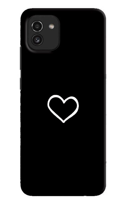 Heart Samsung A03 Hard Case Back Cover by Casekaro