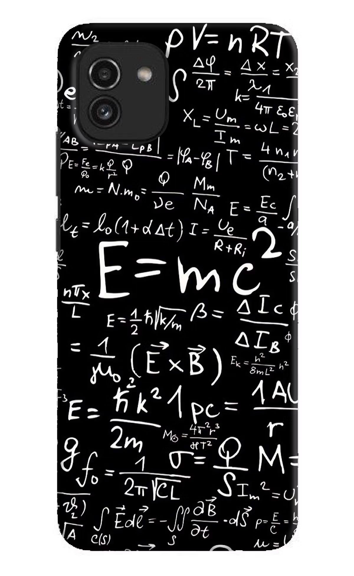 Physics Formula Samsung A03 Hard Case Back Cover by Casekaro