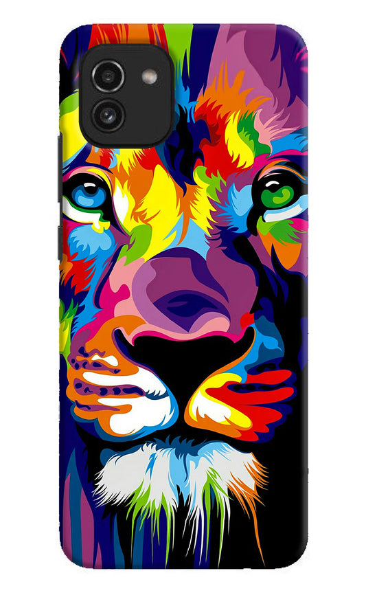 Lion Samsung A03 Hard Case Back Cover by Casekaro