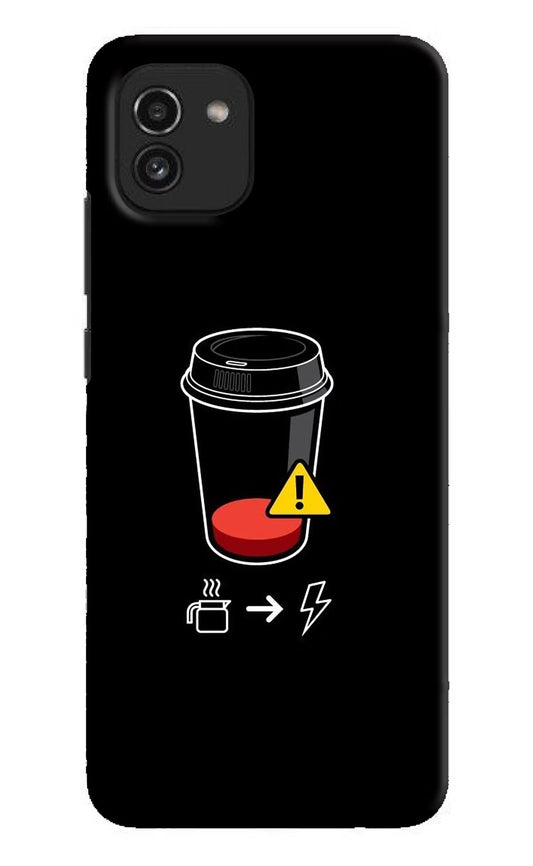 Coffee Samsung A03 Hard Case Back Cover by Casekaro