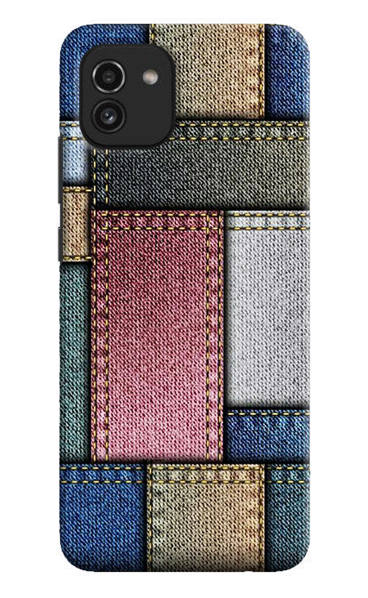 Multicolor Jeans Samsung A03 Hard Case Back Cover by Casekaro