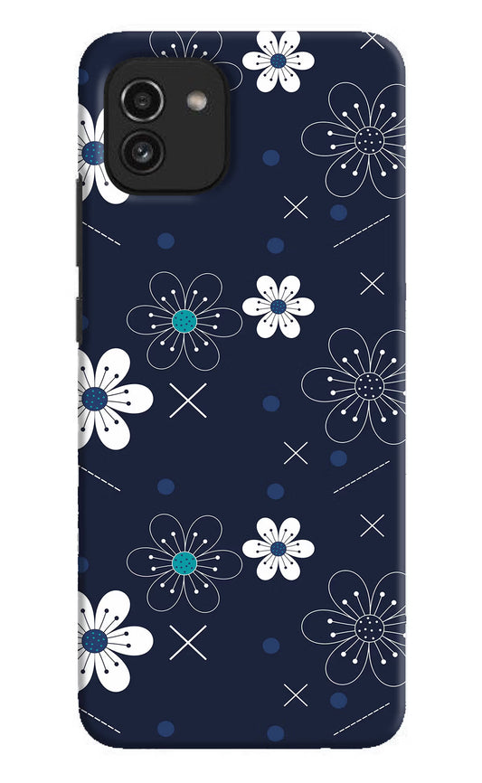 Flowers Samsung A03 Hard Case Back Cover by Casekaro