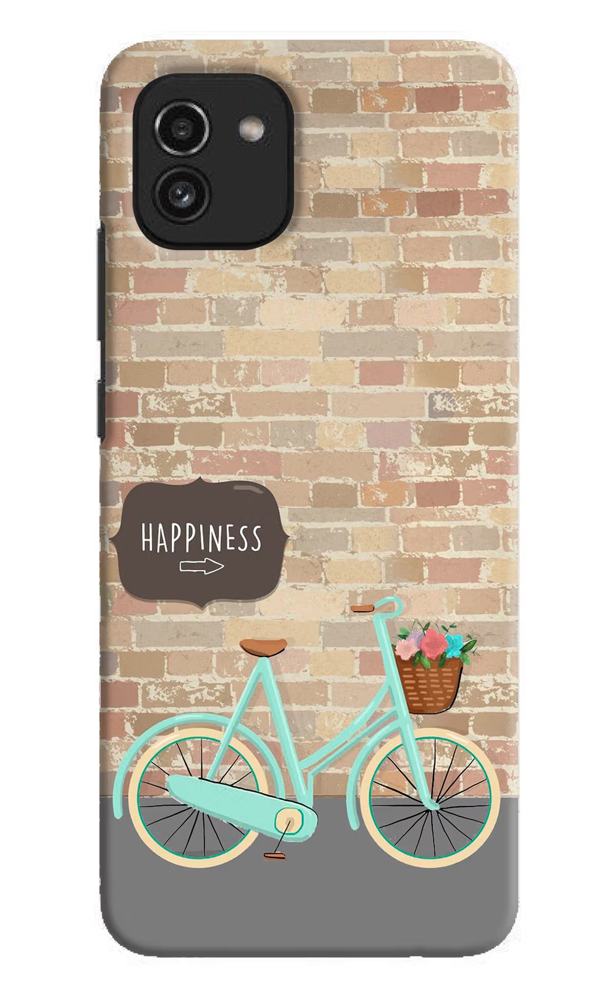 Happiness Artwork Samsung A03 Hard Case Back Cover by Casekaro