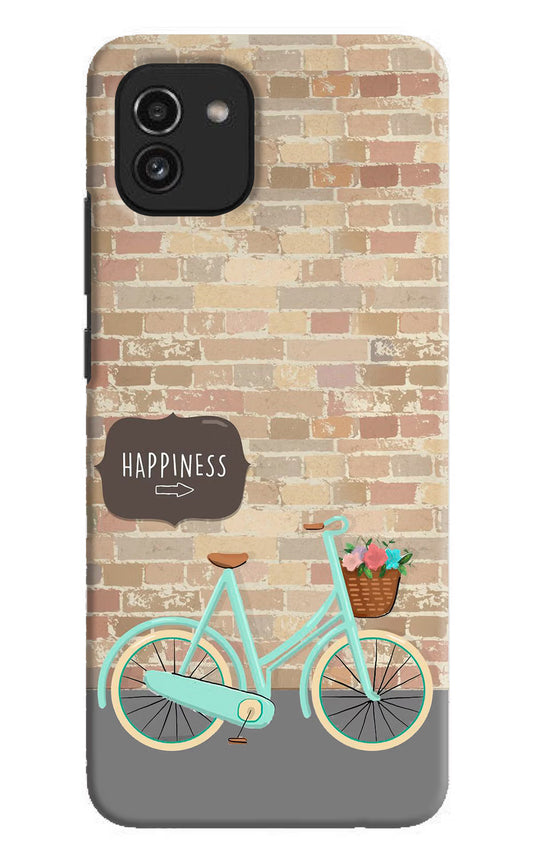 Happiness Artwork Samsung A03 Hard Case Back Cover by Casekaro