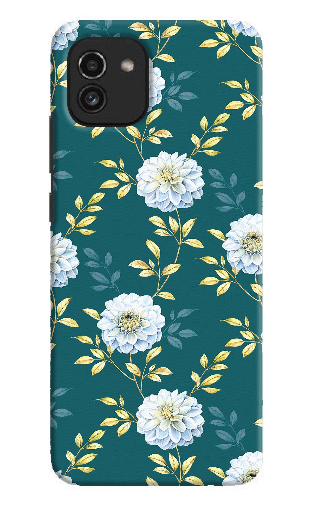 Flowers Samsung A03 Hard Case Back Cover by Casekaro