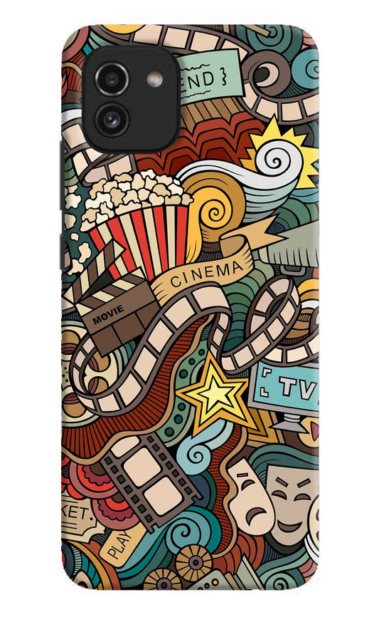 Cinema Abstract Samsung A03 Hard Case Back Cover by Casekaro