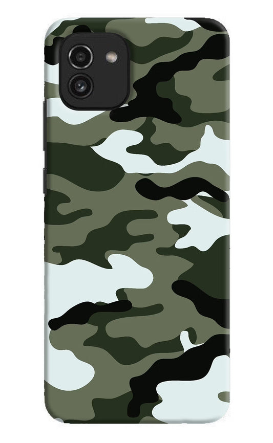 Camouflage Samsung A03 Hard Case Back Cover by Casekaro