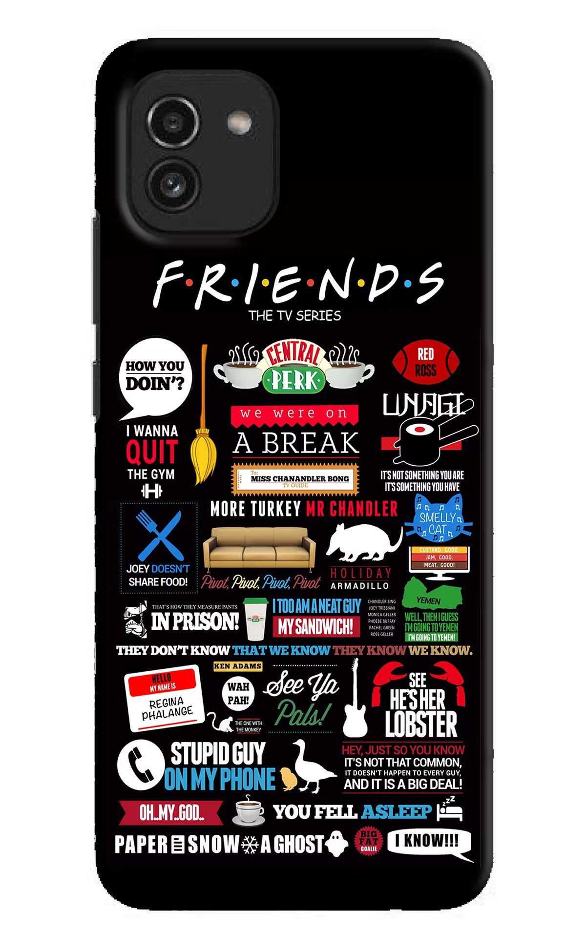 FRIENDS Samsung A03 Hard Case Back Cover by Casekaro
