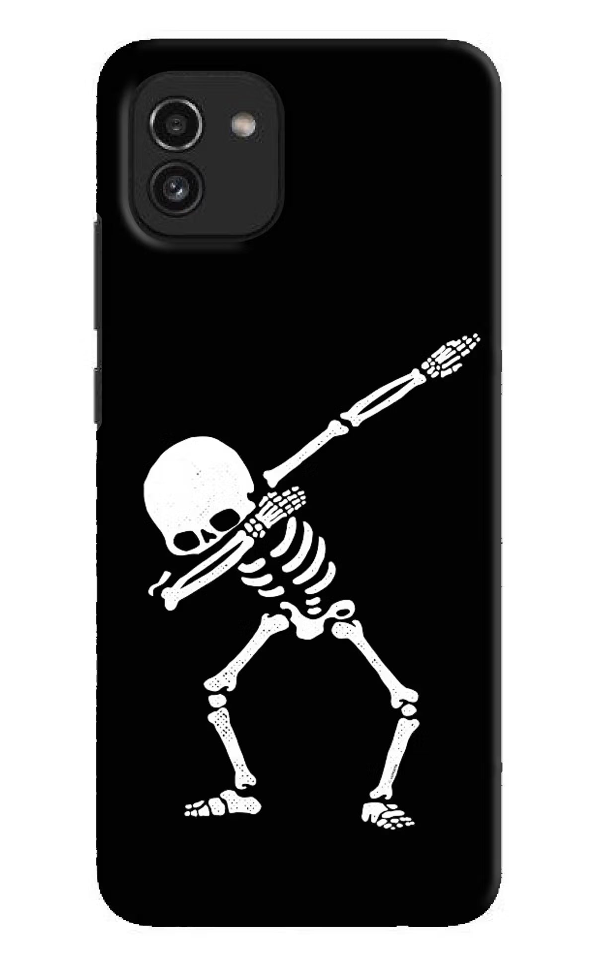 Dabbing Skeleton Art Samsung A03 Hard Case Back Cover by Casekaro