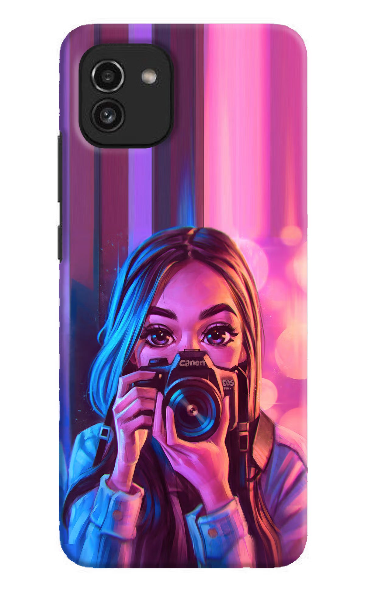 Girl Photographer Samsung A03 Hard Case Back Cover by Casekaro