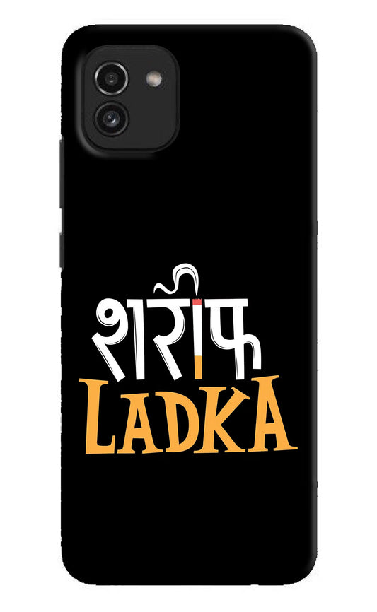 Shareef Ladka Samsung A03 Hard Case Back Cover by Casekaro