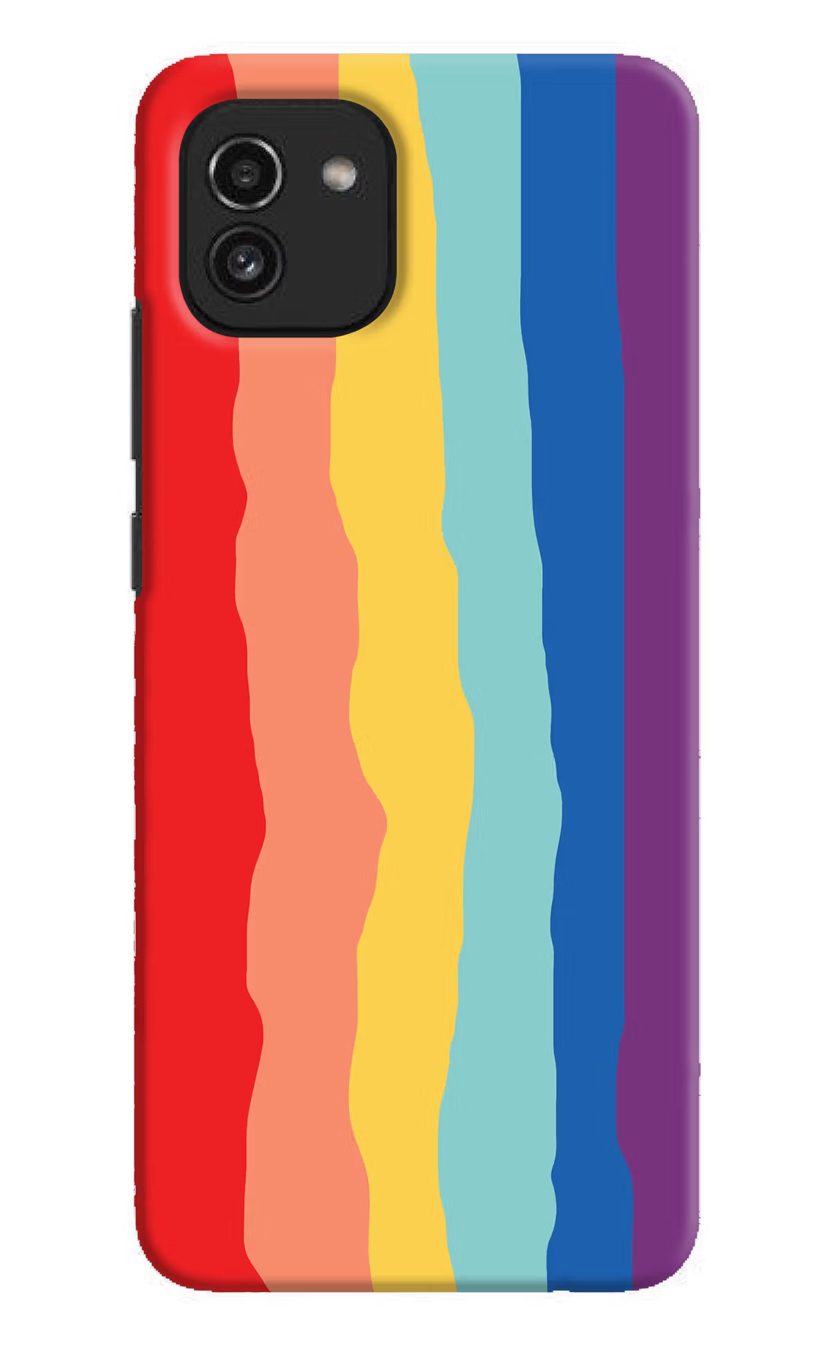 Rainbow Samsung A03 Hard Case Back Cover by Casekaro
