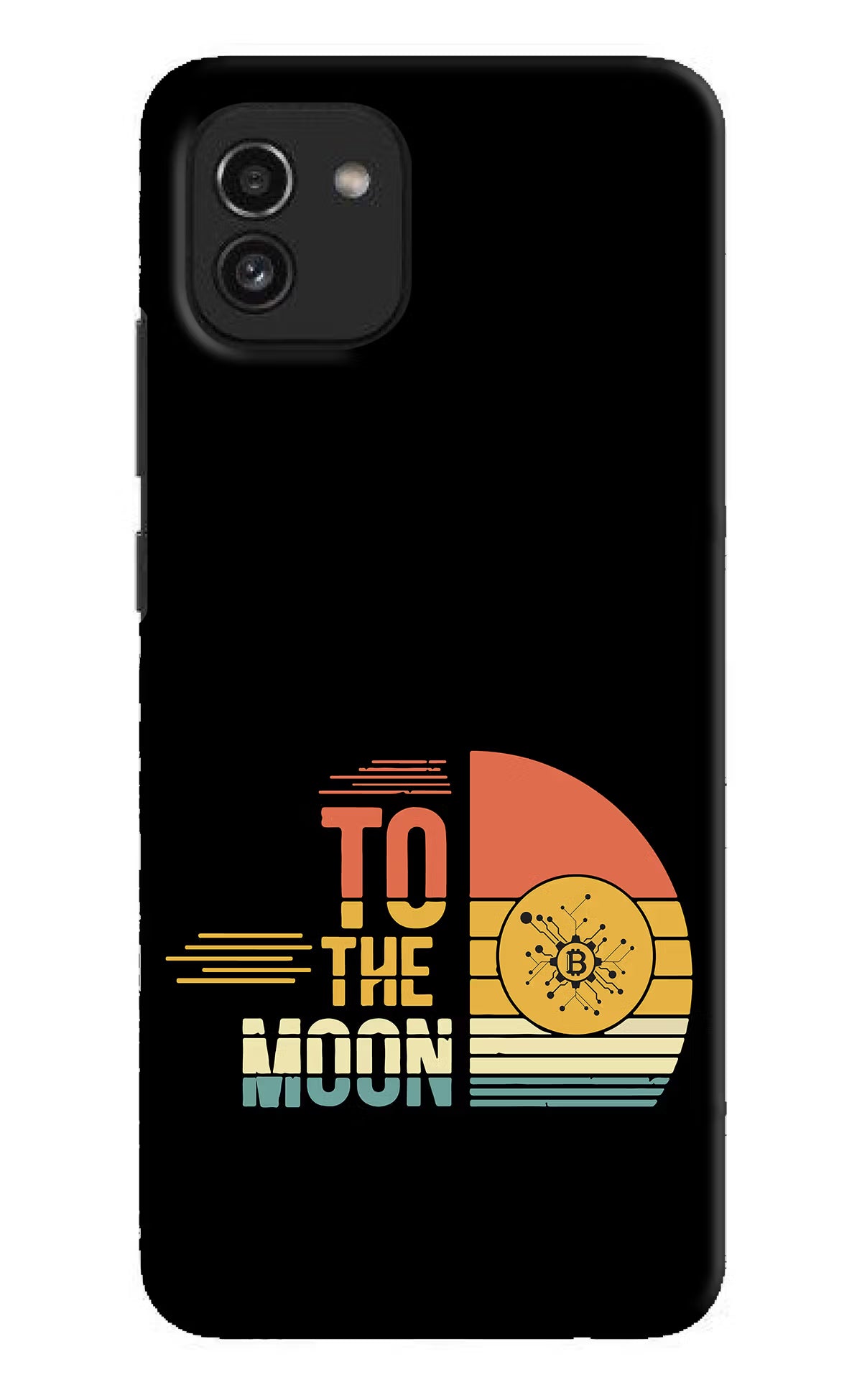To the Moon Samsung A03 Hard Case Back Cover by Casekaro