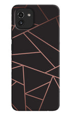 Geometric Pattern Samsung A03 Hard Case Back Cover by Casekaro