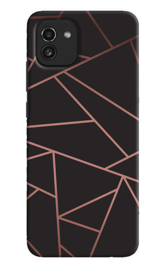 Geometric Pattern Samsung A03 Hard Case Back Cover by Casekaro