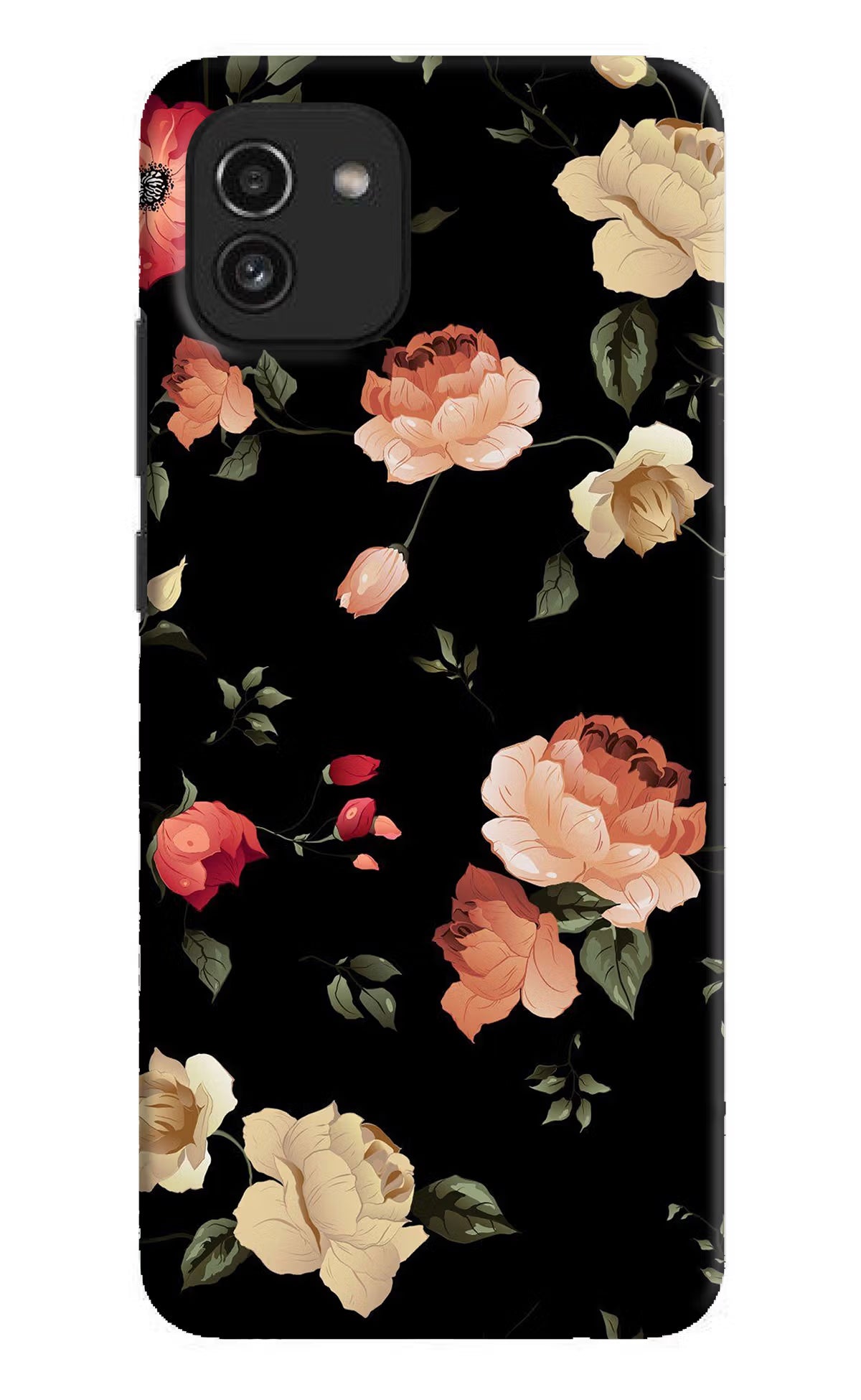 Flowers Samsung A03 Hard Case Back Cover by Casekaro