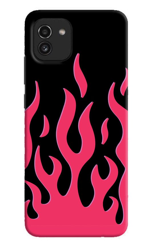 Fire Flames Samsung A03 Hard Case Back Cover by Casekaro